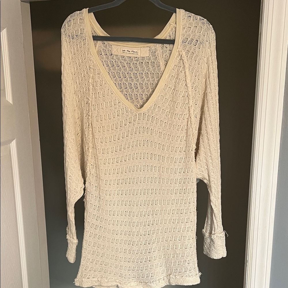 We The Free Ivory Knit Top